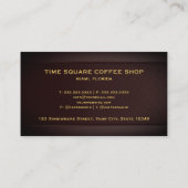 Custom Red Maroon Gold Small Business Professional 名刺 (裏面)