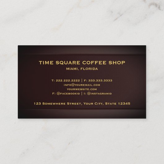 Custom Red Maroon Gold Small Business Professional 名刺 (裏面)