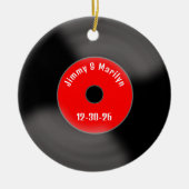 Custom Red Marriage Record Ornament  セラミックオーナメント (正面)