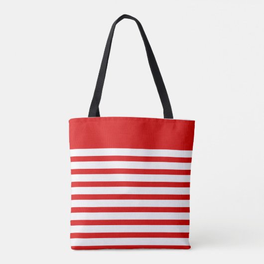 Custom Red Monogram  トートバッグ (裏面)