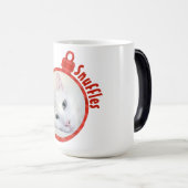Custom Red Plaid Coffee Mug – Add Your Pet Photo モーフィングマグカップ (正面右)