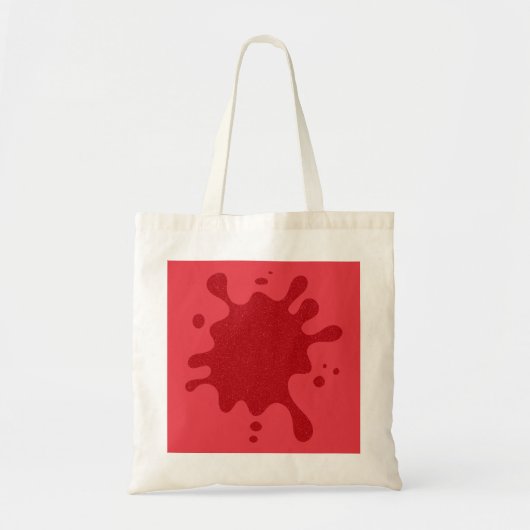 Custom Red Splash Tote Bag – Editable Design トートバッグ (正面)
