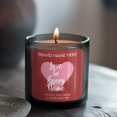 Custom Red Valentine's Day Candle Labels  スクエアシール