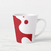 Custom Red & White Blob Mug – Editable Design カフェラテマグ (右)