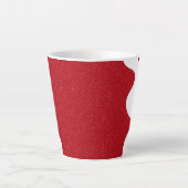 Custom Red & White Blob Mug – Editable Design カフェラテマグ (正面)