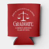 Custom Red White Law School Graduation Party 缶クーラー (正面)