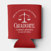 Custom Red White Law School Graduation Party 缶クーラー (裏面)