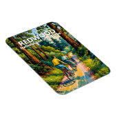 Custom Redwood Family Cycling Van Gogh Colorful マグネット (右側)