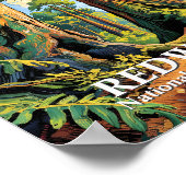 Custom Redwoods National Park California Van Gogh ポスター (角)
