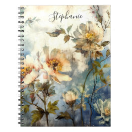 Custom Reflective Dark Floral Ethereal Journal ノートブック