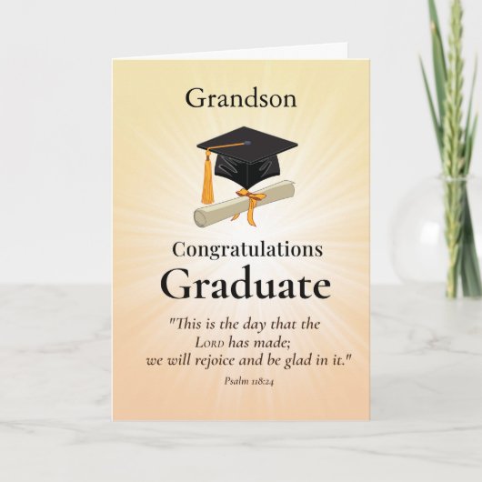 Custom Relationship Grandson Religious High School カード (正面)