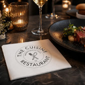 Custom Restaurant Logo Modern Square  スタンダードカクテルナプキン