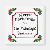Custom Restaurant Merry Christmas マグネット (正面)