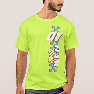 Custom Retro 90s Race Team Number Shirt Tシャツ