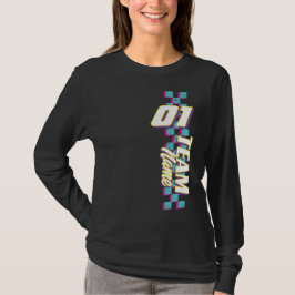 Custom Retro 90s Race Team Number Shirt Tシャツ