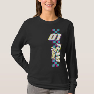 Custom Retro 90s Race Team Number Shirt Tシャツ