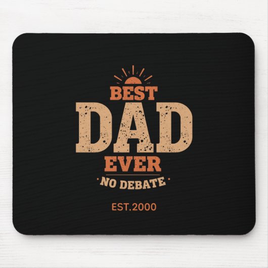 Custom Retro Best Dad Ever Personalized Gift マウスパッド (正面)