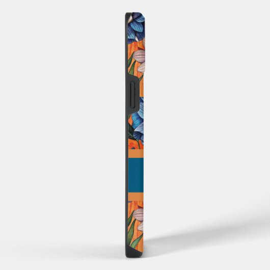 Custom Retro Floral Pattern iPhoneケース (右側面)