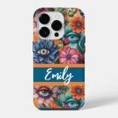 Custom Retro Floral Pattern iPhoneケース (裏面)