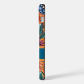 Custom Retro Floral Pattern iPhoneケース (左側面)