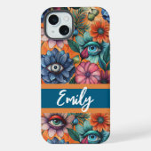 Custom Retro Floral Pattern iPhoneケース (裏面)