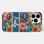 Custom Retro Floral Pattern iPhoneケース (裏面横)