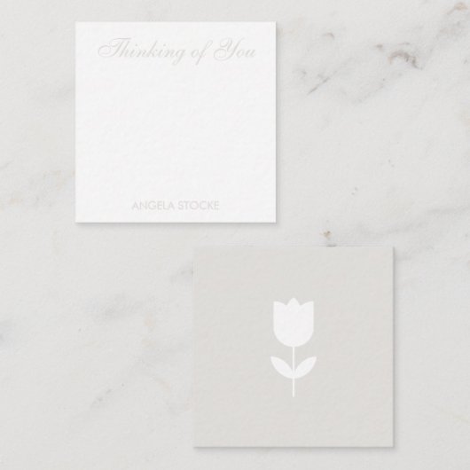 Custom Retro Flower ノートカード (正面/裏面)