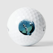 Custom Retro Golfer Logo Graphic Personalized ゴルフボール (正面)