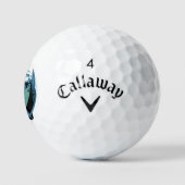 Custom Retro Golfer Logo Graphic Personalized ゴルフボール (ロゴ)