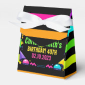 Custom Retro Neon 80’s Birthday Party フェイバーボックス (正面サイド)