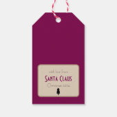 Custom Retro Paper Stamp Santa Special Delivery ギフトタグ (裏面)