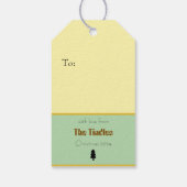 Custom Retro Paper Stamp with Christmas Tree ギフトタグ (裏面)