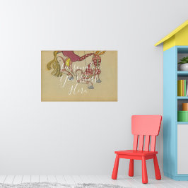 CUSTOM Retro Pop Puppet Horse Art Print  ポスター