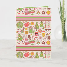 Custom Retro Vintage Christmas Colorful Greeting