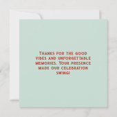 Custom Retro Vinyl Party Thank You Card サンキューカード (裏面)