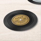 Custom Retro Vinyl Record Paper Coasters ラウンドペーパーコースター (アングル)