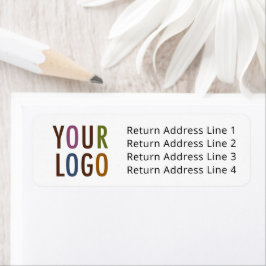 Custom Return Address Labels with Business Logo ラベル