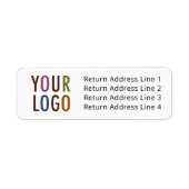 Custom Return Address Labels with Business Logo ラベル (正面)
