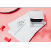 Custom Return Address Name Black Text セルフインキングスタンプ