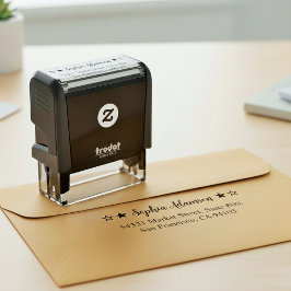 Custom Return Address Rubber Stamp. Self Addressed セルフインキングスタンプ