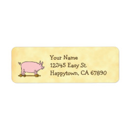 Custom Return Address Vintage Toy Pig Label ラベル
