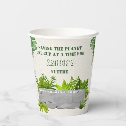 Custom Reusable Sustainable Wild Safari Animals  紙コップ (裏面)