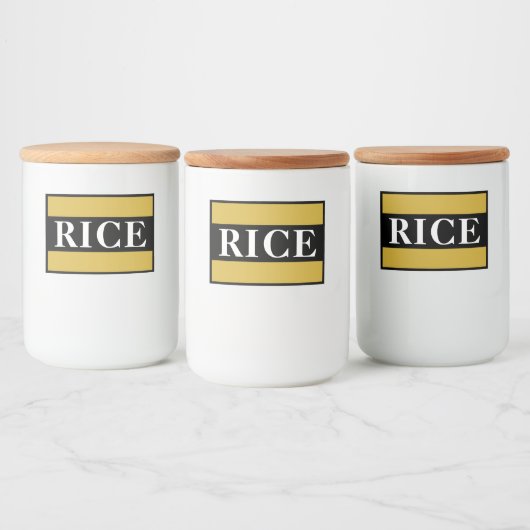 Custom Rice Storage Container Label for Kitchen フードラベル (ボトル)