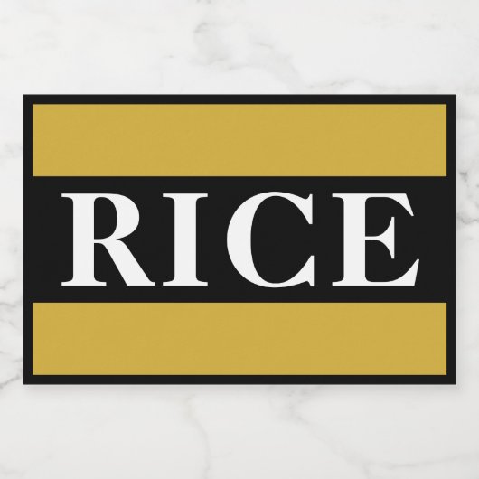 Custom Rice Storage Container Label for Kitchen フードラベル (シングルラベル)
