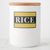 Custom Rice Storage Container Label for Kitchen フードラベル (正面)