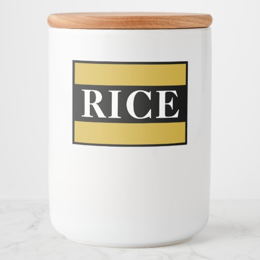 Custom Rice Storage Container Label for Kitchen フードラベル (正面)
