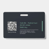 Custom RN ID Badge Template | Registered Nurse  バッジ (裏面)