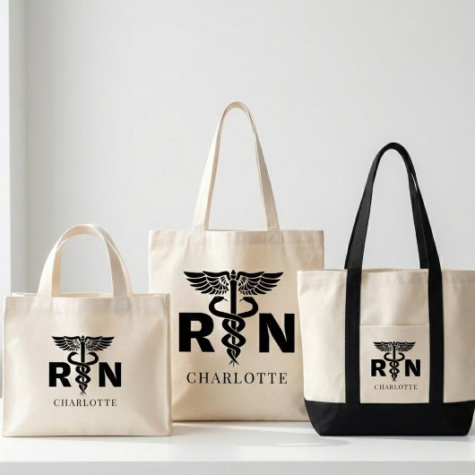 Custom RN Nurse Tote Bag Gift for Registered Nurse ミニトートバッグ