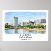 Custom Rochester Wall Art, Minnesota Poster ポスター (正面)