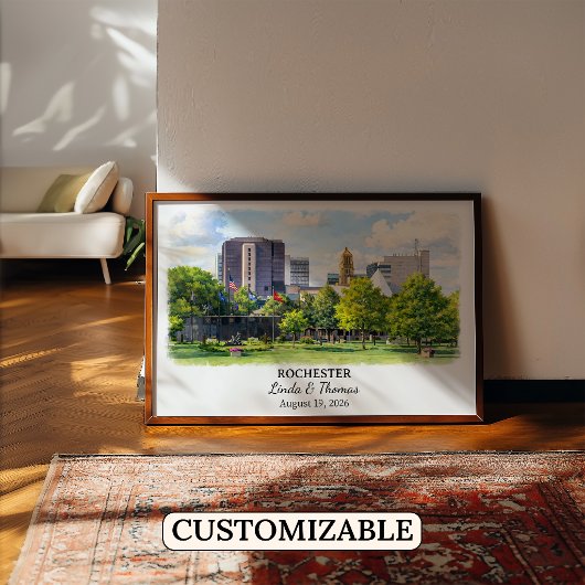 Custom Rochester Wall Art, Minnesota Poster ポスター
